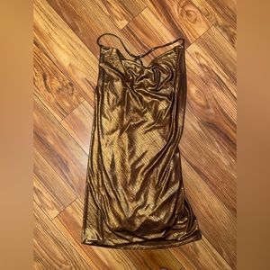 Metallic Copper Dress